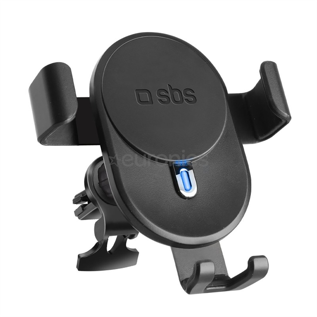 SBS, 10 W, black - Wireless car charger / phone holder