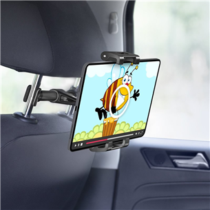 SBS Headrest Mount, kuni 12.9'', must - Tahvelarvuti hoidja autosse