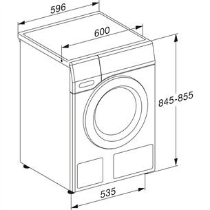 Miele PWash & TDos, 9 kg, sügavus 60 cm, 1600 p/min - Eestlaetav pesumasin