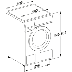 Miele PWash & TDos, 9 kg, sügavus 60 cm, 1600 p/min - Eestlaetav pesumasin