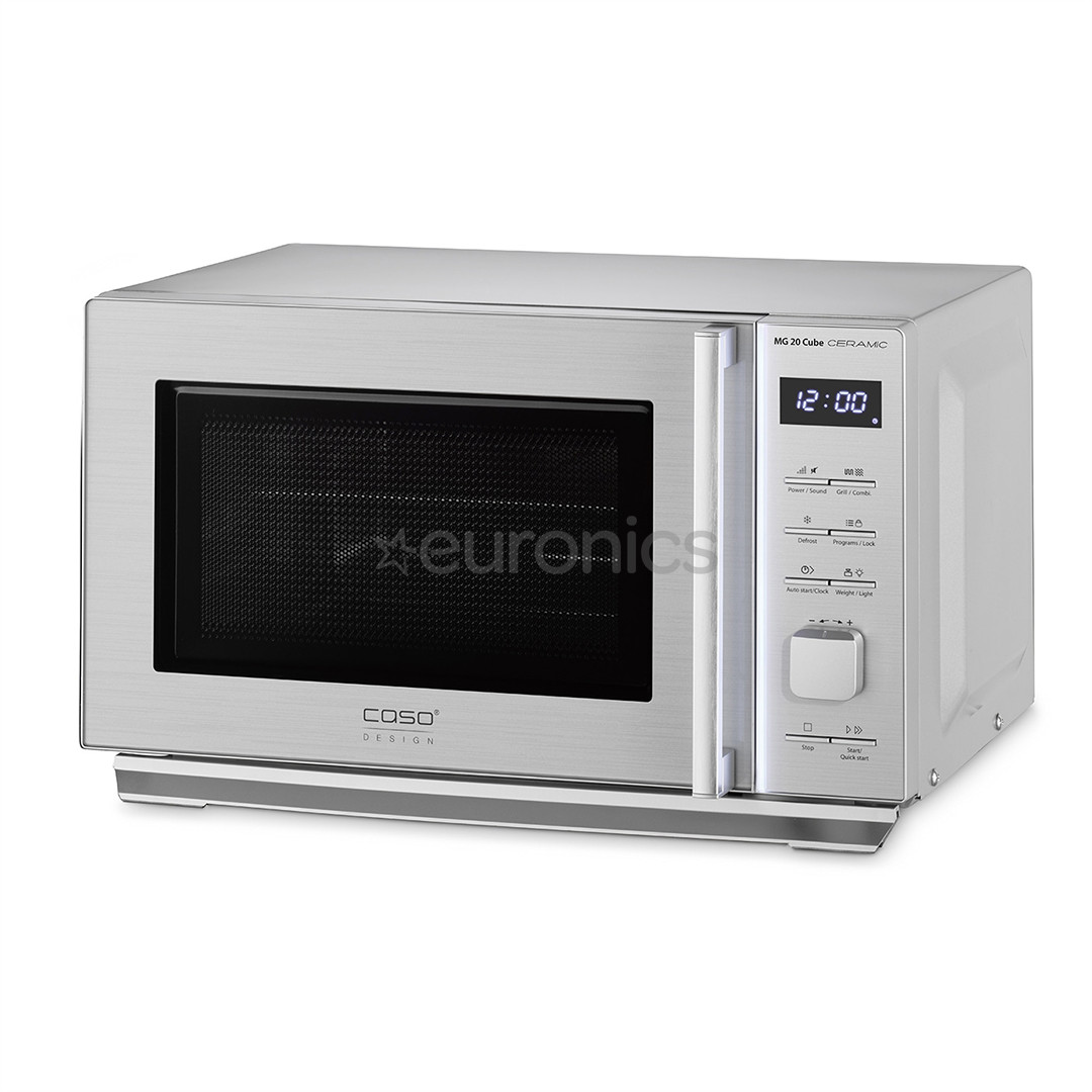 Caso MG 20 Cube Ceramic, 20 L, silver - Microwave oven with grill
