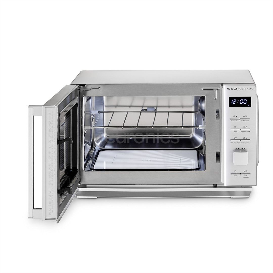Caso MG 20 Cube Ceramic, 20 L, silver - Microwave oven with grill