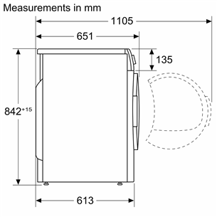 Bosch Seeria 8, soojuspump, 9 kg, sügavus 61,3 cm - Pesukuivati