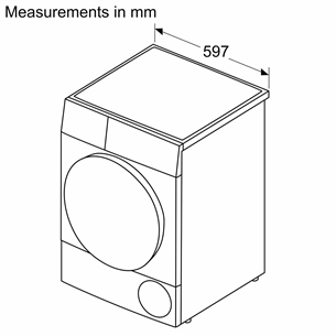 Bosch Series 8, heat pump, 9 kg, depth 61,3 cm - Clothes dryer