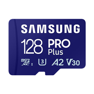 Samsung PRO Plus, 2023, microSDXC, 128 GB, sinine - Mälukaart ja adapter