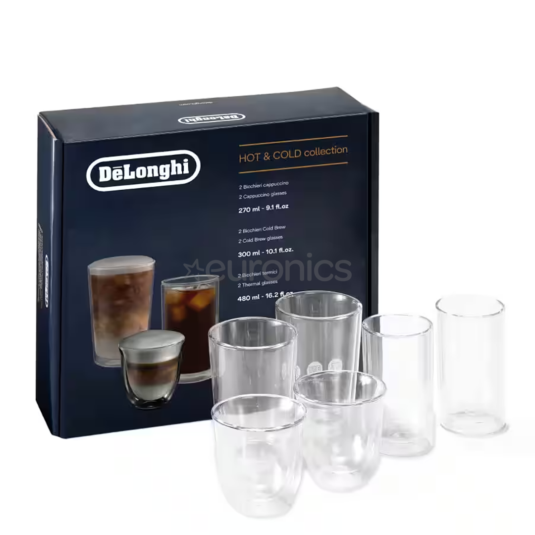 DeLonghi 2-pc. Double-Wall Espresso Glass Set