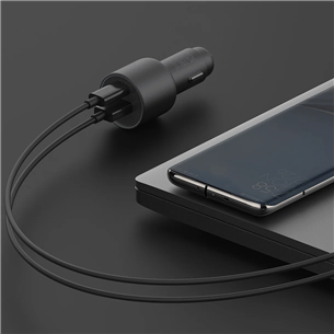 Xiaomi 67 W Car Charger, USB-A, USB-C, must - Autolaadija