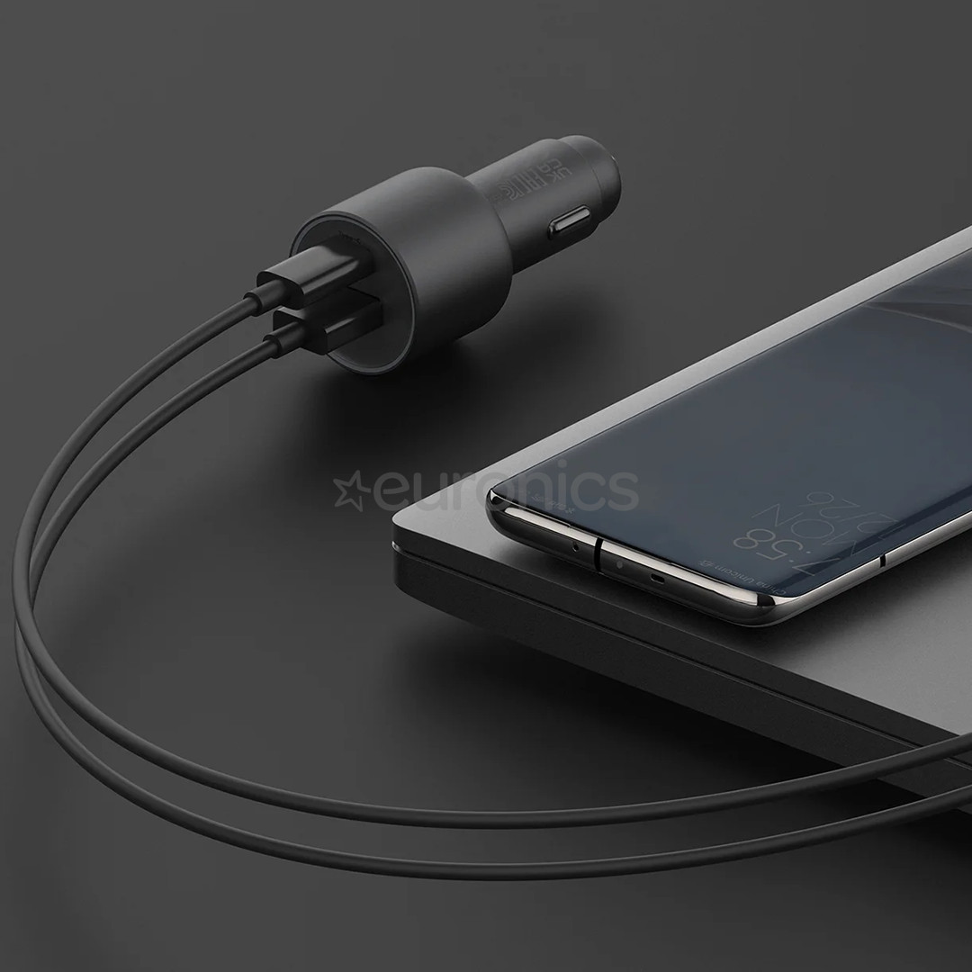 Xiaomi 67 W Car Charger, USB-A, USB-C, черный - Автомобильное зарядное устройство