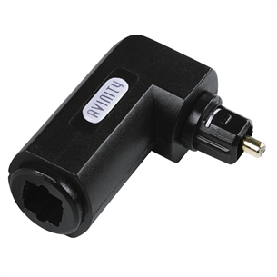 Avinity Audio Optical Fibre, ODT, Toslink, 90°, gold-plated, black - Adapter