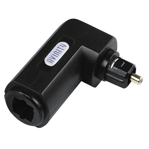 Avinity Audio Optical Fibre, ODT, Toslink, 90°, kullatud, must - Adapter