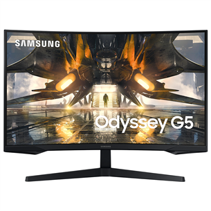 Samsung Odyssey G5, 32'', WQHD, LED VA, 165 Hz, nõgus, must - Monitor