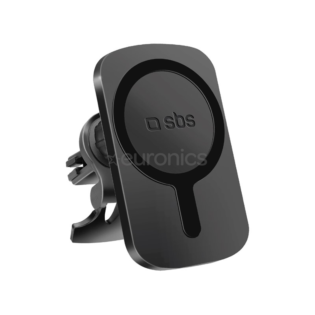 SBS MagCharge, 7,5 Вт, MagSafe, вращение на 360°, черный - Автомобильный держатель для телефона / беспроводное зарядное устройство