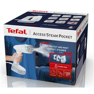 Tefal Access Steam Pocket Altitude, 1300 W, valge - Kokkupandav käsi-aurukeskus