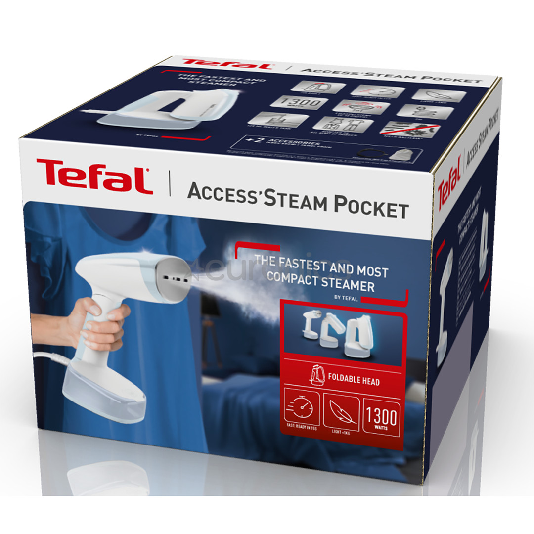 Tefal Access Steam Pocket Altitude, 1300 W, white - Handheld clothing steamer