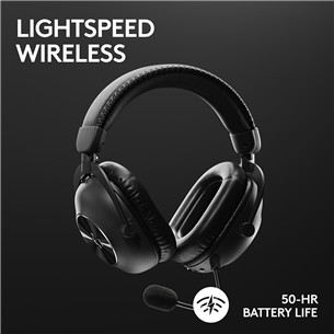 Logitech G PRO X 2, must - Juhtmevaba peakomplekt
