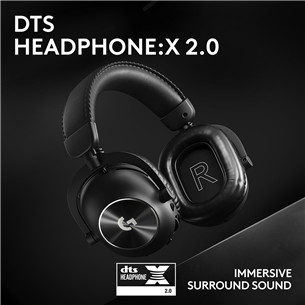 Logitech G PRO X 2, must - Juhtmevaba peakomplekt