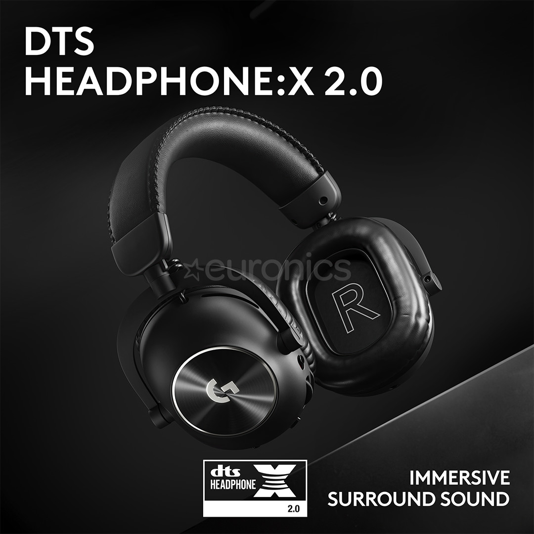 Logitech G PRO X 2, must - Juhtmevaba peakomplekt