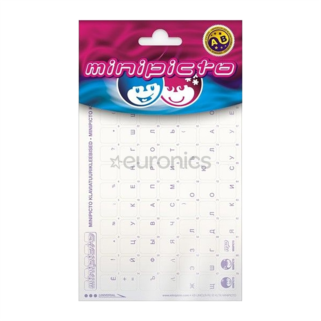 Minipicto, RUS, punane - Klaviatuurikleebised