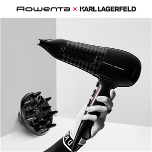 Rowenta x Karl Lagerfeld Powerline, 2100 Вт, черный - Фен