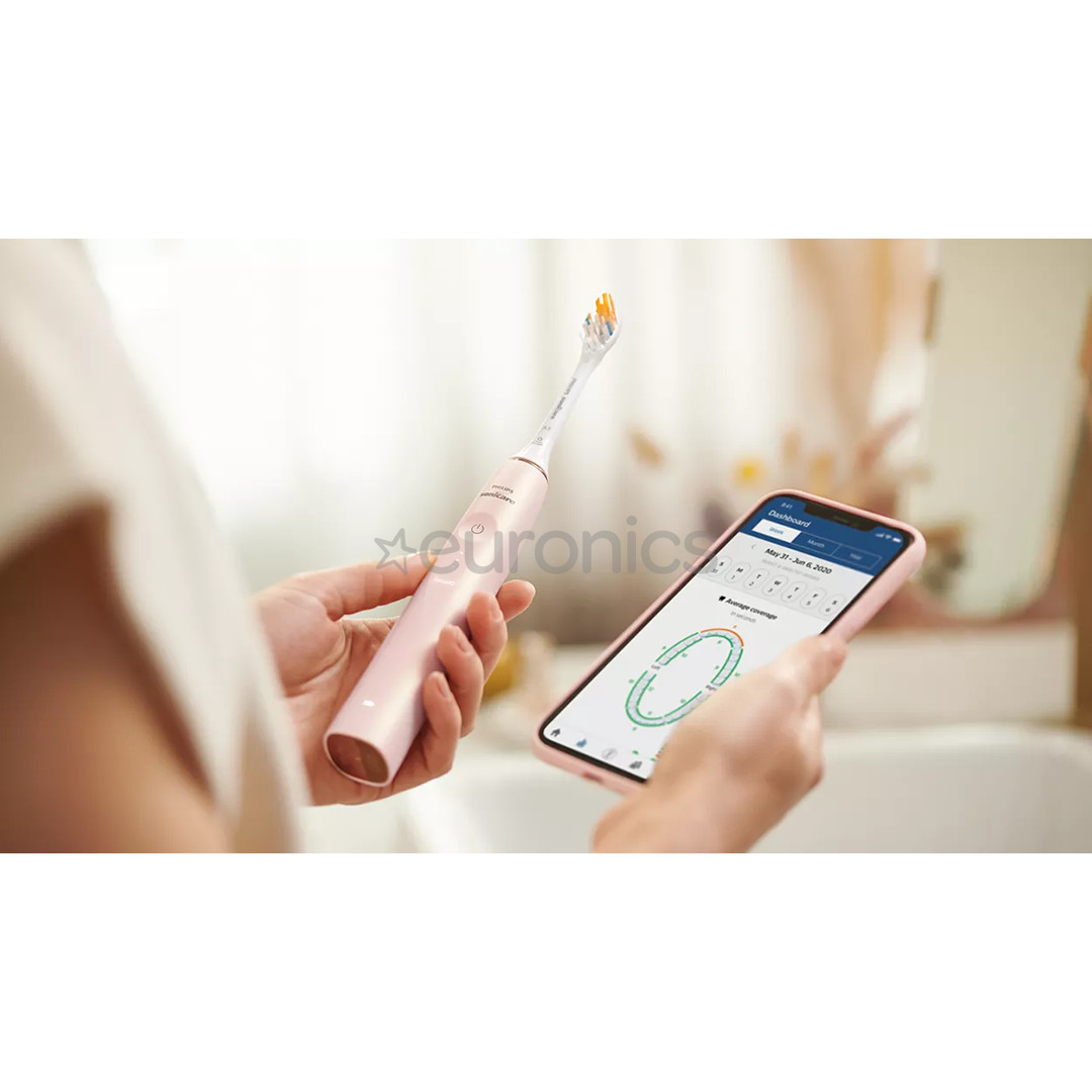 Philips Sonicare 9900 Prestige SenseIQ, roosa - Elektriline hambahari + vutlar
