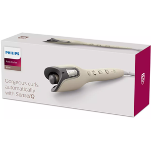 Philips 8000 Series, SenseIQ, 170-210 °C, beige - Auto curler