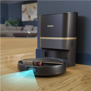 Philips HomeRun 7000 Series Aqua, сухая и влажная уборка, черный - Робот-пылесос