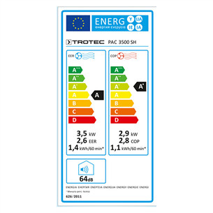 Trotec, 3500 W, valge - Portatiivne konditsioneer