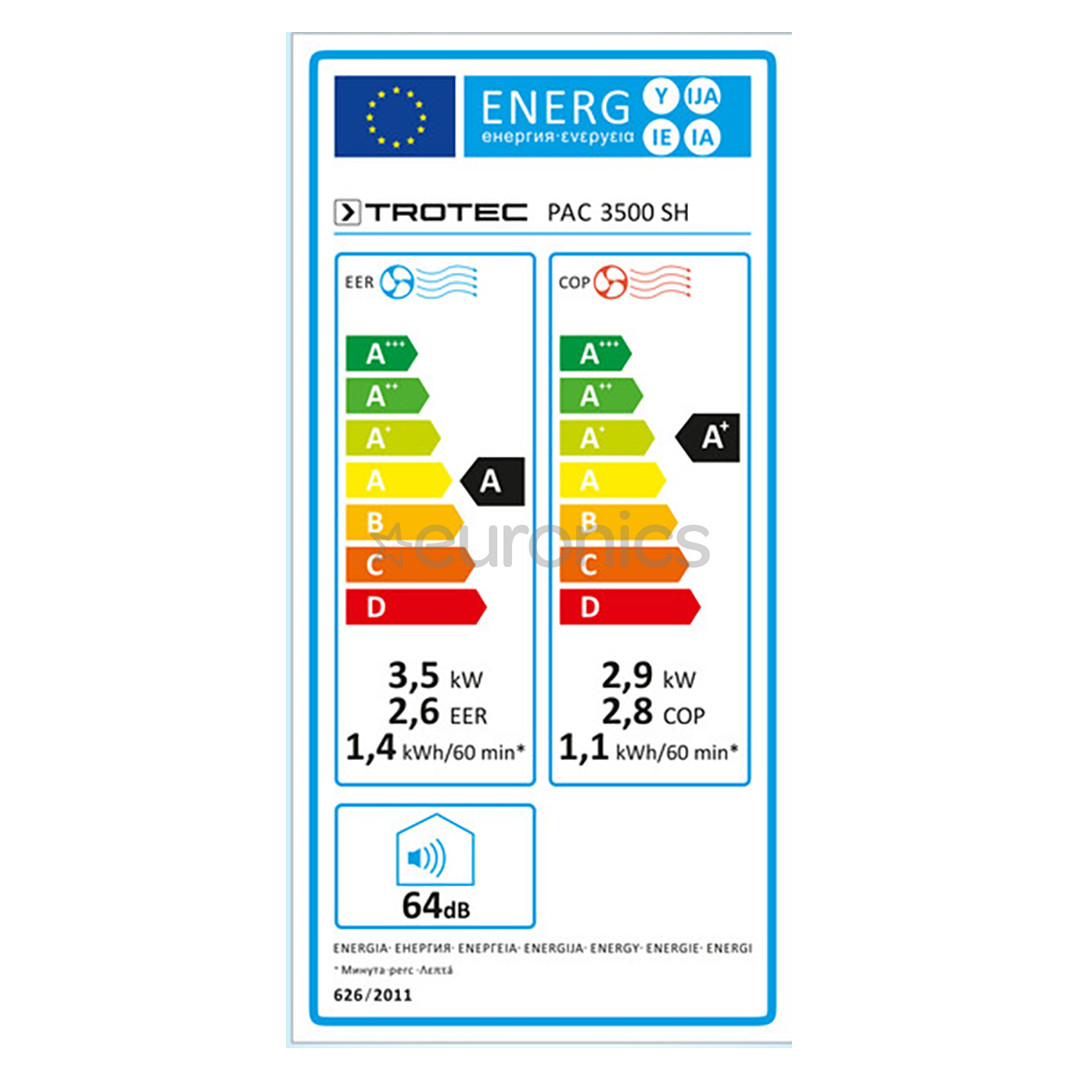 Trotec, 3500 W, valge - Portatiivne konditsioneer