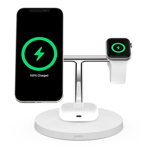 Belkin Boost Charge Pro 3-in-1, MagSafe, 15 W, valge - Laadimisdokk
