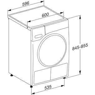 Miele, EcoSpeed & 8 kg, depth 64,3 cm - Clothes dryer