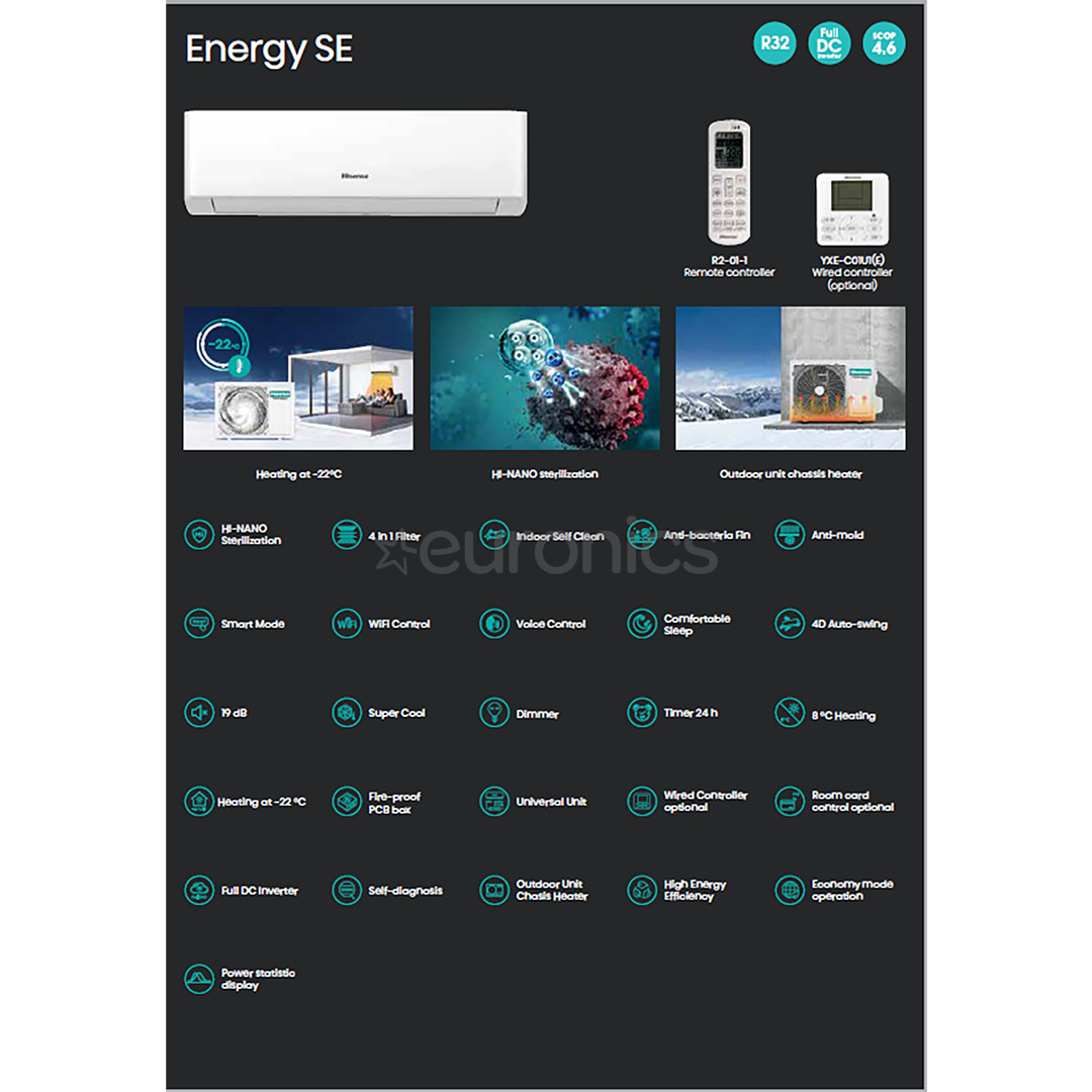 Hisense, Energy SE, 3,5 kW - Air heat pump