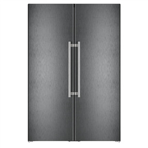 Liebherr, 387 L + 278 L, kõrgus 186 cm, must - Jahekapp + sügavkülmik
