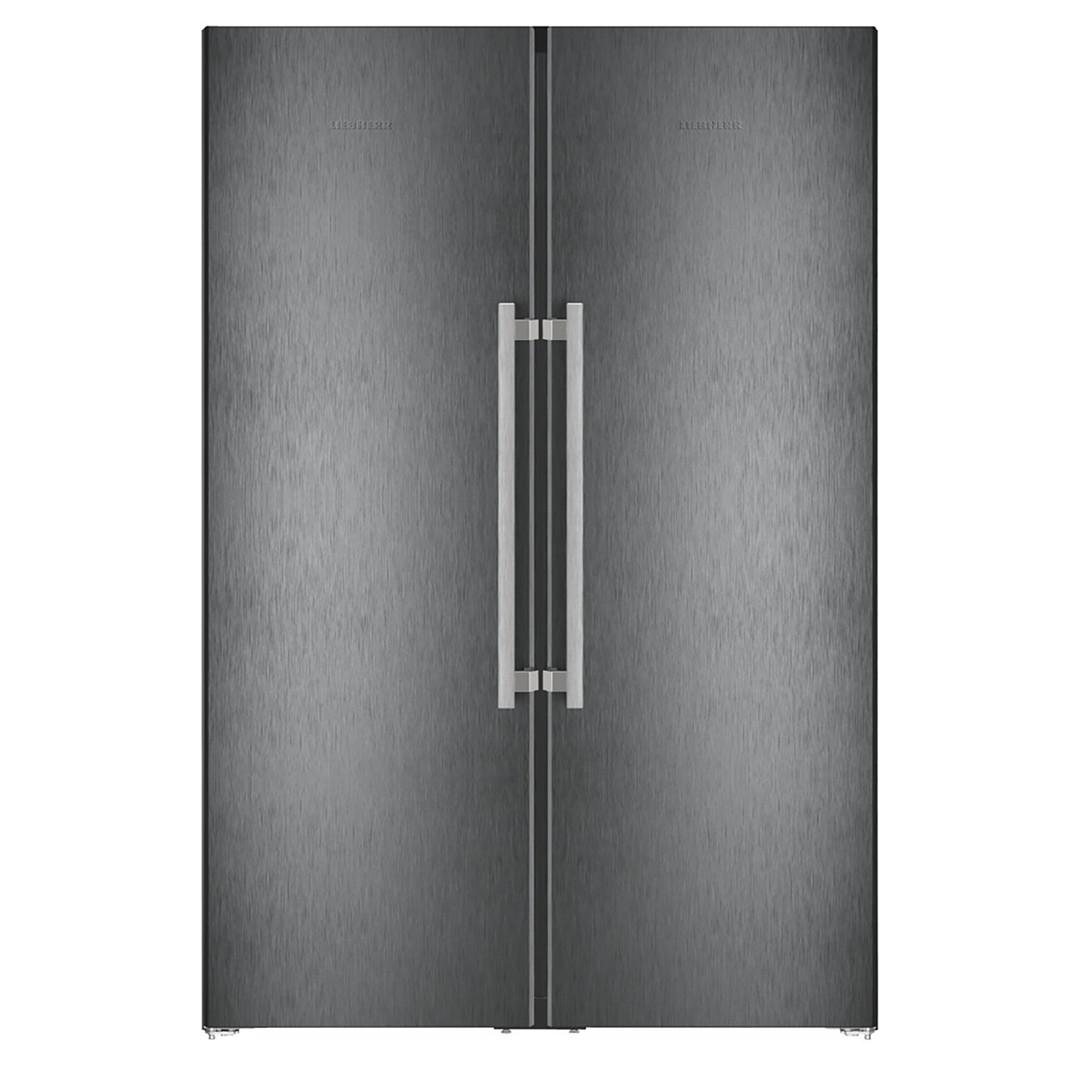 Liebherr, 387 L + 278 L, kõrgus 186 cm, must - Jahekapp + sügavkülmik