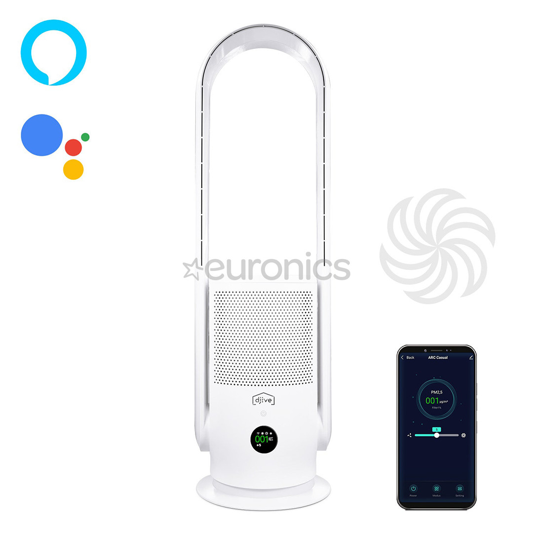 djive Flowmate ARC Casual 2in1, valge - Ventilaator ja õhupuhasti
