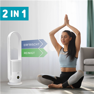 Djive Flowmate ARC Casual 2in1, white - Fan and air purifier