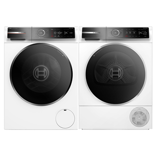 Bosch, Series 8, 10 kg + 9 kg - Washing machine + Clothes dryer