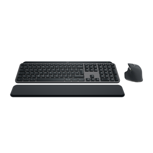 Logitech MX Keys S Combo, SWE, must - Juhtmevaba klaviatuur ja hiir