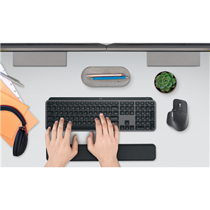 Logitech MX Keys S Combo, SWE, must - Juhtmevaba klaviatuur ja hiir