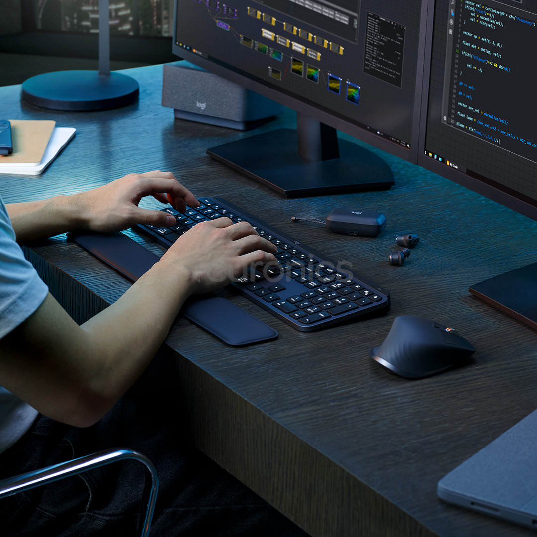 Logitech MX Keys S Combo, SWE, черный - Беспроводная клавиатура и мышь