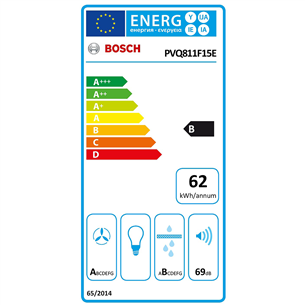 Bosch seeria 6, laius 80,2 cm, raamita, must - Integreeritav induktsioonpliidiplaat õhupuhastiga