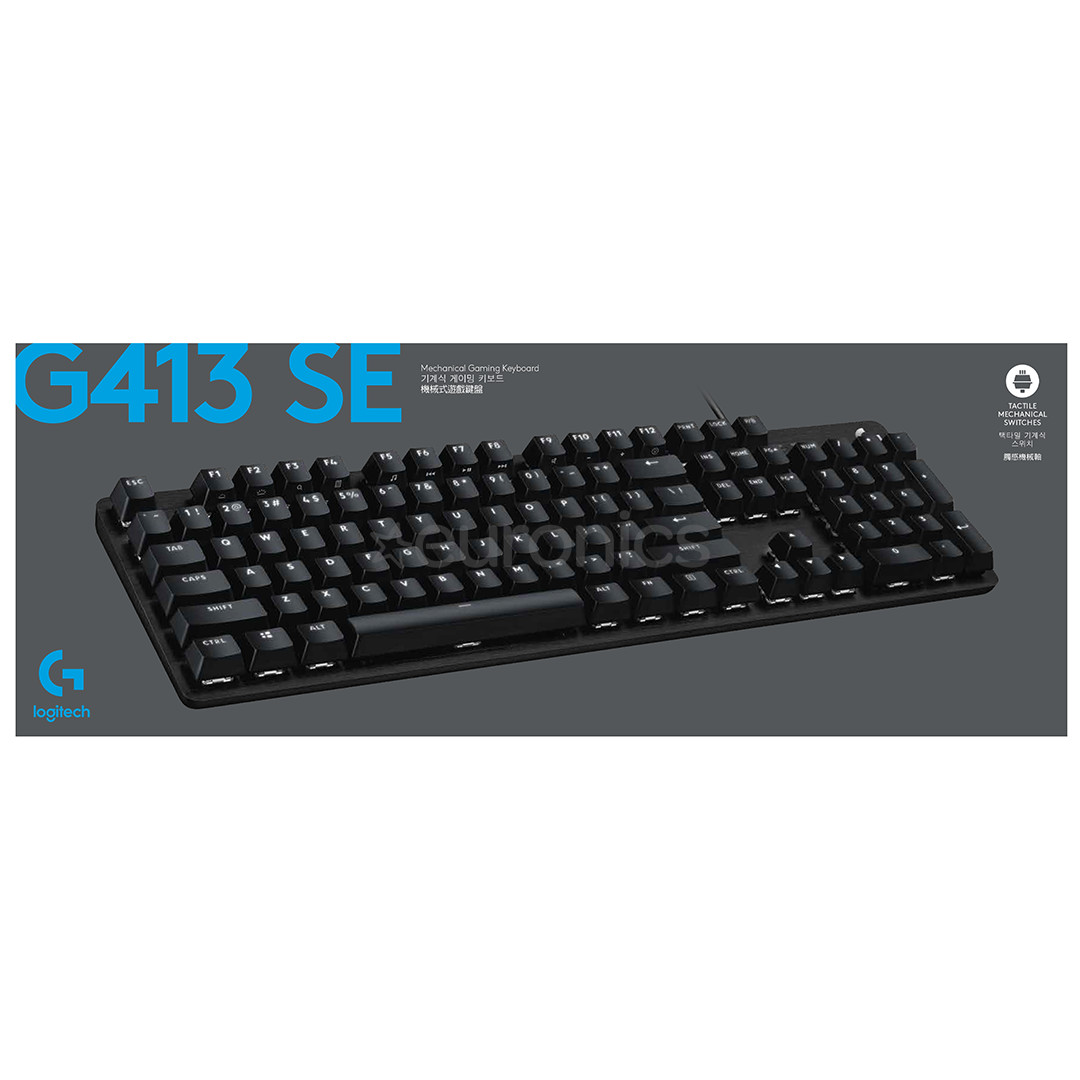 Logitech G413 SE, SWE, must - Mehaaniline klaviatuur
