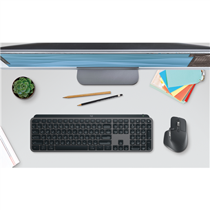 Logitech MX Keys S Combo, US, черный - Беспроводная клавиатура и мышь