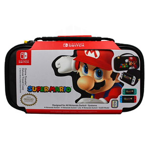 Bigben Nintendo Switch Game Traveler Deluxe Travel Case, Super Mario, black - Travel Case