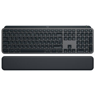 Logitech MX Keys S Plus, US, must - Juhtmevaba klaviatuur