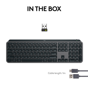 Logitech MX Keys S, US, black - Wireless keyboard