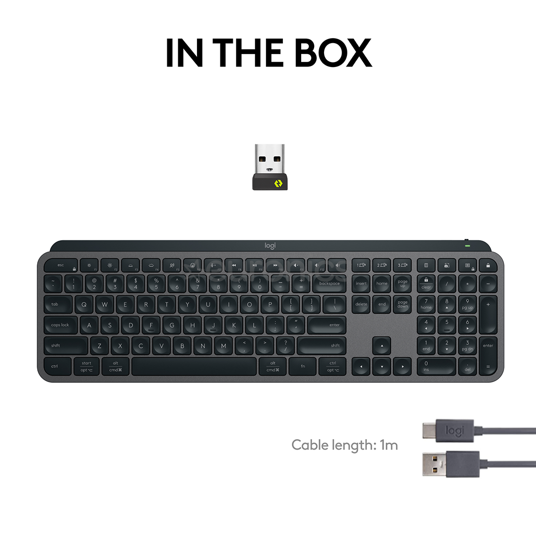 Logitech MX Keys S, US, black - Wireless keyboard
