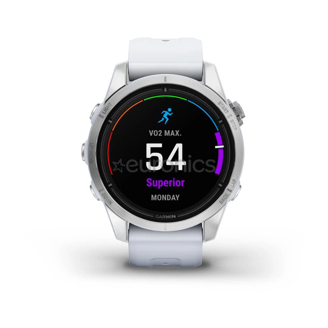 Garmin epix Pro (Gen 2), 42 мм, серебристый/белый - Спортивные часы