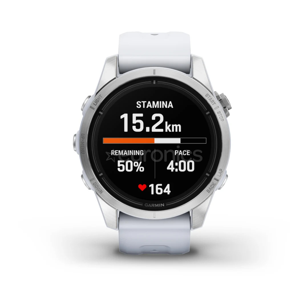 Garmin epix Pro (Gen 2), 42 мм, серебристый/белый - Спортивные часы