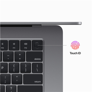 Apple MacBook Air 15" (2023), M2 8C/10C, 8 GB, 256 GB, ENG, kosmosehall - Sülearvuti