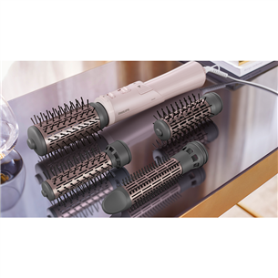 Philips Airstyler 7000 Series, 1000 Вт, розовый - Вращающаяся фен-щетка